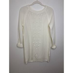 Girls H&M Cream Cozy Sweater Dress – Size 14